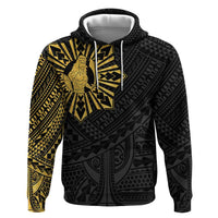 Philippines Tribal Hoodie King Lapu Lapu Gold Version