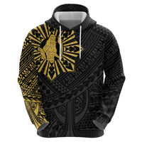 Philippines Tribal Hoodie King Lapu Lapu Gold Version