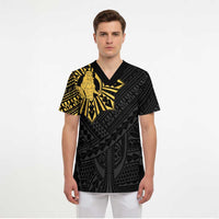 Philippines Tribal Scrub Top King Lapu Lapu Gold Version - Polynesian Pride