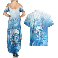 Mother's Love Is Deeper Than Ocean Couples Matching Summer Maxi Dress and Hawaiian Shirt Polynesian Style LT05 - Polynesian Pride