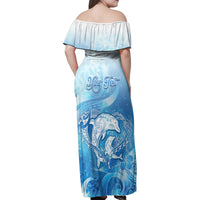 Mother's Love Is Deeper Than Ocean Family Matching Off Shoulder Maxi Dress and Hawaiian Shirt Polynesian Style