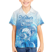 Mother's Love Is Deeper Than Ocean Family Matching Off Shoulder Short Dress and Hawaiian Shirt Polynesian Style