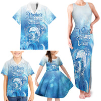 Mother's Love Is Deeper Than Ocean Family Matching Tank Maxi Dress and Hawaiian Shirt Polynesian Style