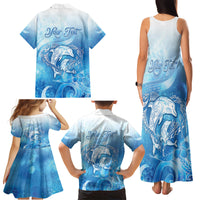 Mother's Love Is Deeper Than Ocean Family Matching Tank Maxi Dress and Hawaiian Shirt Polynesian Style