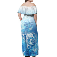 Mother's Love Is Deeper Than Ocean Off Shoulder Maxi Dress Polynesian Style