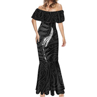 Personalised New Zealand Chur Bro Mermaid Dress Maori Koru With Silver Fern