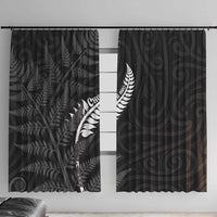 New Zealand Chur Bro Window Curtain Maori Koru With Silver Fern