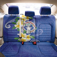 Northern Mariana Islands Chamorro Back Car Seat Cover Plumeria Curves Style Navy Version