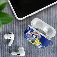 Northern Mariana Islands AirPods Case Polynesian Pattern With Frangipani