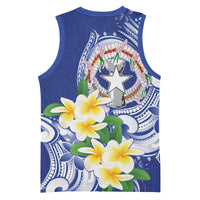 Northern Mariana Islands Basketball Jersey Polynesian Pattern With Frangipani