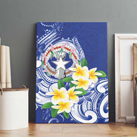 Northern Mariana Islands Canvas Wall Art Polynesian Pattern With Frangipani
