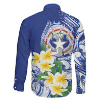 Northern Mariana Islands Family Matching Long Sleeve Bodycon Dress and Hawaiian Shirt Polynesian Pattern With Frangipani
