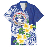 Northern Mariana Islands Hawaiian Shirt Polynesian Pattern With Frangipani