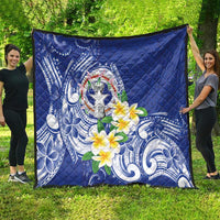 Northern Mariana Islands Quilt Polynesian Pattern With Frangipani