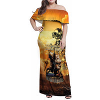 Hawaii Memorial Day Family Matching Off Shoulder Maxi Dress and Hawaiian Shirt Remember Their Sacrifice