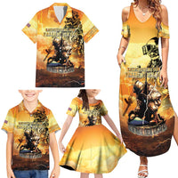 Hawaii Memorial Day Family Matching Summer Maxi Dress and Hawaiian Shirt Remember Their Sacrifice