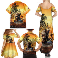 Hawaii Memorial Day Family Matching Summer Maxi Dress and Hawaiian Shirt Remember Their Sacrifice