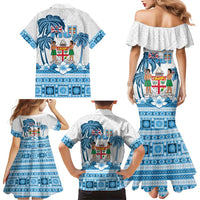 Fiji 679 Constitution Day Family Matching Mermaid Dress and Hawaiian Shirt Fijian Tapa Pattern LT05 - Polynesian Pride
