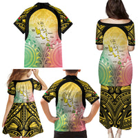 Vanuatu Independence Day Family Matching Puletasi and Hawaiian Shirt The Untouched Paradise LT05 Mom's Dress Colorful - Polynesian Pride