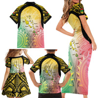 Vanuatu Independence Day Family Matching Short Sleeve Bodycon Dress and Hawaiian Shirt The Untouched Paradise