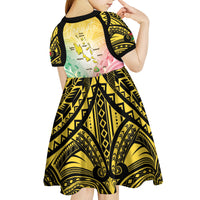 Vanuatu Independence Day Kid Short Sleeve Dress The Untouched Paradise LT05 - Polynesian Pride