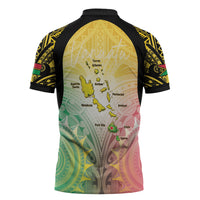 Vanuatu Independence Day Zipper Polo Shirt The Untouched Paradise LT05 - Polynesian Pride