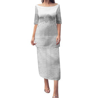 Samoa Lotu Tamaiti Family Matching Puletasi and Hawaiian Shirt White Sunday Polynesian Pattern With Tropical Flowers