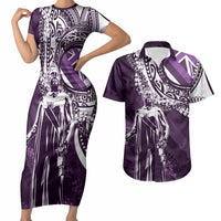 Hawaii Queen Liliuokalani Couples Matching Short Sleeve Bodycon Dress and Hawaiian Shirt Hawaiian Maile Lei Flag Style