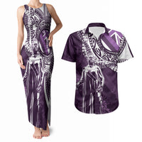 Hawaii Queen Liliuokalani Couples Matching Tank Maxi Dress and Hawaiian Shirt Hawaiian Maile Lei Flag Style