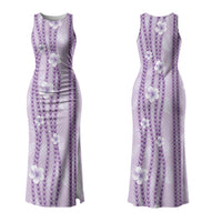 Hawaii Queen Liliuokalani Couples Matching Tank Maxi Dress and Hawaiian Shirt Lavender Lei Pua Kalaunu