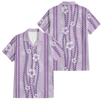Hawaii Queen Liliuokalani Family Matching Tank Maxi Dress and Hawaiian Shirt Lavender Lei Pua Kalaunu