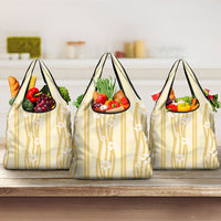 Hawaii Queen Liliuokalani Grocery Bag Gold Lei Pua Kalaunu LT05 3-pack One Size Gold - Polynesian Pride