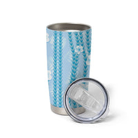 Hawaii Queen Liliuokalani Tumbler Cup Blue Lei Pua Kalaunu LT05 - Polynesian Pride