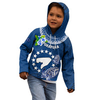 Cook Islands Pukapuka Kid Hoodie Coat Of Arms Plumeria Polynesian Turtle LT05 - Polynesian Pride
