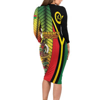 Vanuatu Constitution Day Family Matching Long Sleeve Bodycon Dress and Hawaiian Shirt Long Live Vanuatu LT05 - Polynesian Pride