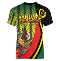 Vanuatu Constitution Day Women V-Neck T-Shirt Long Live Vanuatu - Polynesian Pride