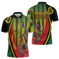 Vanuatu Constitution Day Zipper Polo Shirt Long Live Vanuatu - Polynesian Pride