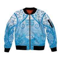 Fiji Day Sleeve Zip Bomber Jacket 55th Anniversary Forever Fiji - Polynesian Pride