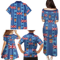 Fiji Masi Tapa Family Matching Puletasi and Hawaiian Shirt Coat Of Arms LT05 - Polynesian Pride