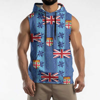 Fiji Masi Tapa Sleeveless Hoodie Coat Of Arms - Polynesian Pride
