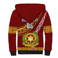 Custom Vavau High School Sherpa Hoodie Tongan Kupesi Pattern LT05 - Polynesian Pride