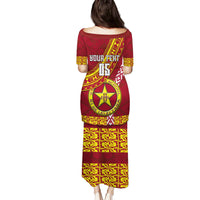 Custom Eua High School Family Matching Puletasi Dress and Hawaiian Shirt Tongan Kupesi Pattern LT05 - Polynesian Pride