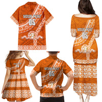 Custom Tailulu College Family Matching Puletasi Dress and Hawaiian Shirt Tongan Kupesi Pattern LT05 - Polynesian Pride