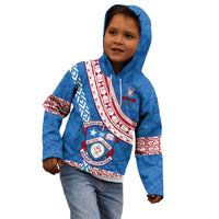 Custom Apifoou College Kid Hoodie Tongan Kupesi Pattern LT05 - Polynesian Pride