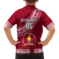 Custom Beulah College Family Matching Summer Maxi Dress and Hawaiian Shirt Tongan Kupesi Pattern LT05 - Polynesian Pride