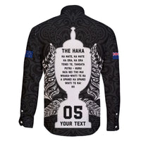 Custom New Zealand Rugby Family Matching Long Sleeve Bodycon Dress and Hawaiian Shirt The Haka With Champions Cup LT05 - Polynesian Pride