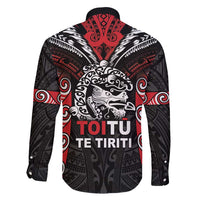 Aotearoa Mana Maori Family Matching Off Shoulder Short Dress and Hawaiian Shirt Toitu Te Tiriti