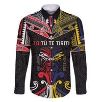 Tokelau And Aotearoa Family Matching Long Sleeve Bodycon Dress and Hawaiian Shirt Together For Te Tiriti O Waitangi