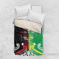 Cook Islands And Aotearoa Bedding Set Together For Te Tiriti O Waitangi