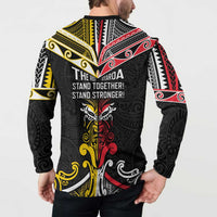 Niue And Aotearoa Button Sweatshirt Together For Te Tiriti O Waitangi